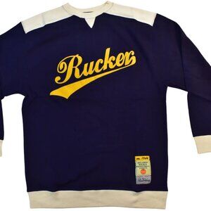 Stall & Dean Mens Rucker Basketball Navy Blue #33 Shooting Sweater New 3XL